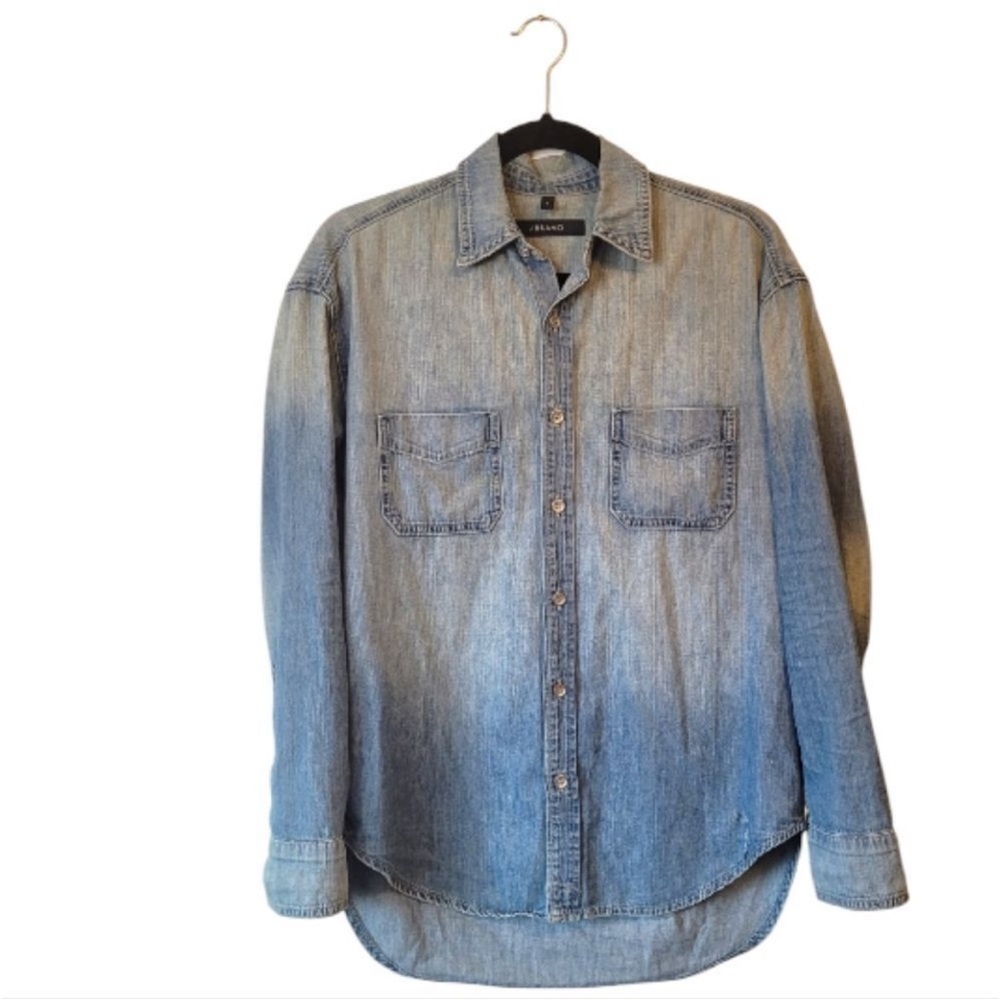 J Brand Light Blue Denim Cotton Shirt, NWOT